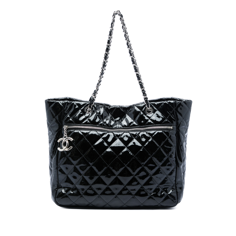 Pre-Loved Chanel CC Quilted Patent Chic And Glitter Ligne Timeless Tote